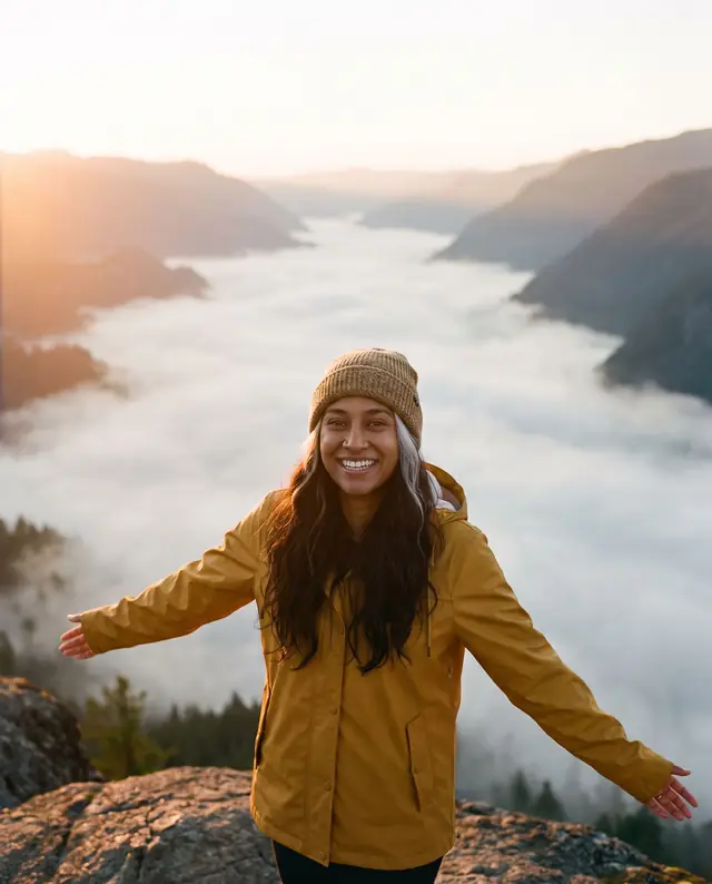 Sunrise on a mountain overlook